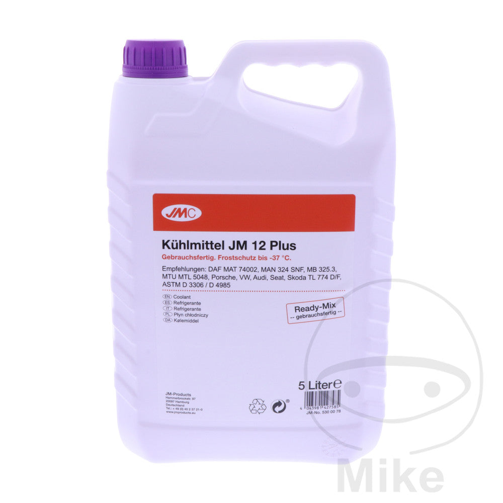 Refrigerante JM 12+ 5 litros JMC con anticongelante listo para usar