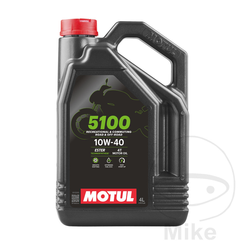 Aceite motor 10W40 4T 4 litros Motul HC-Sintético 5100