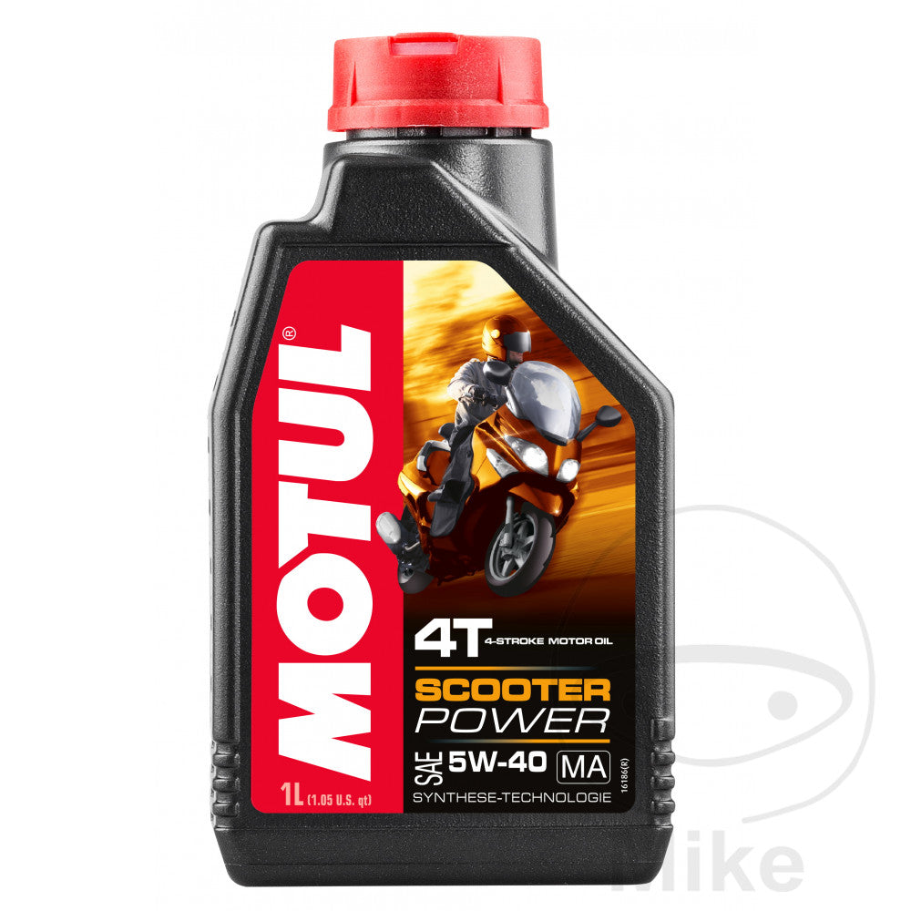 Aceite motor 5W40 4T 1 litro Motul sintético Scooter Power MA