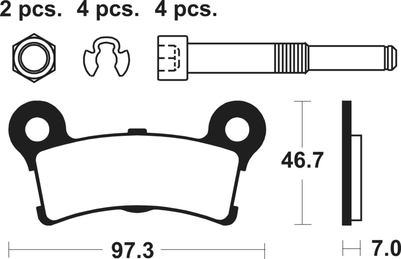 Pastillas de freno Tecnium MR404 Sinterizadas deportivas