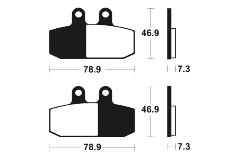 Pastillas de freno Tecnium MSS293 Sinterizadas
