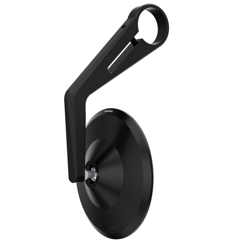 Retrovisor extremo de manillar HIGHSIDER pro Montana-Blast largo – negro mate – 1 pza
