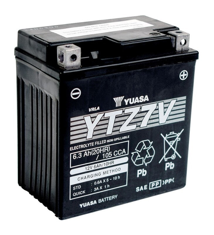Batería YUASA Sin mantenimiento activada de fábrica - YTZ7V FA