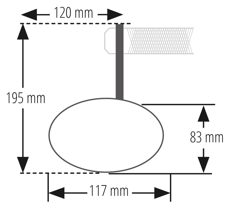 Retrovisor extremo de manillar HIGHSIDER pro Stealth-Rim X7 con intermitente LED – negro mate – 1 pza