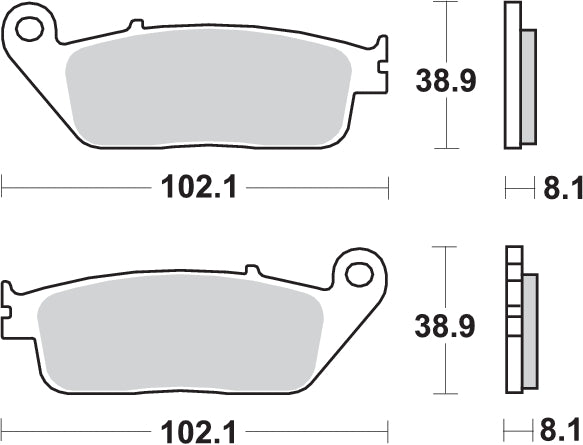 PASTILLA DE FRENO SBS P183-HM delantera