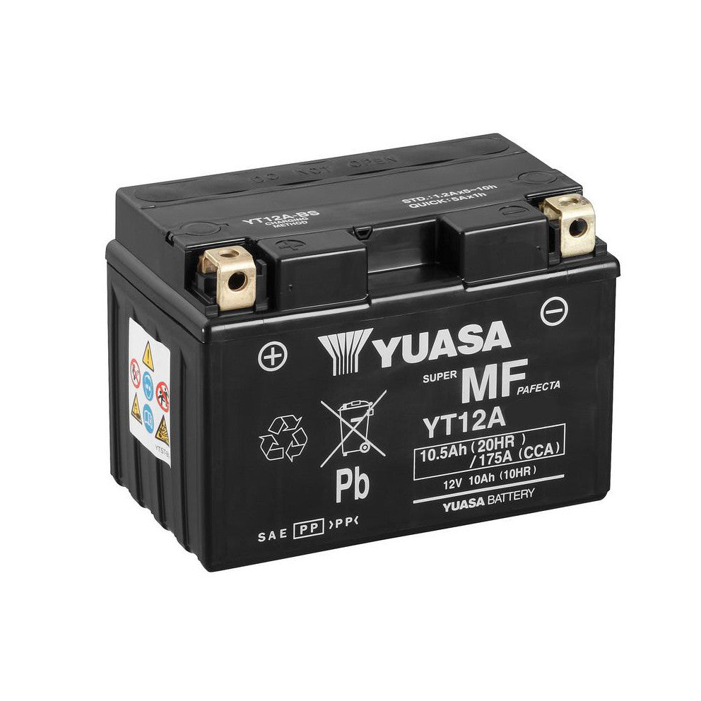 Batería Yuasa Sin Mantenimiento Wet Charge YT12A Wc