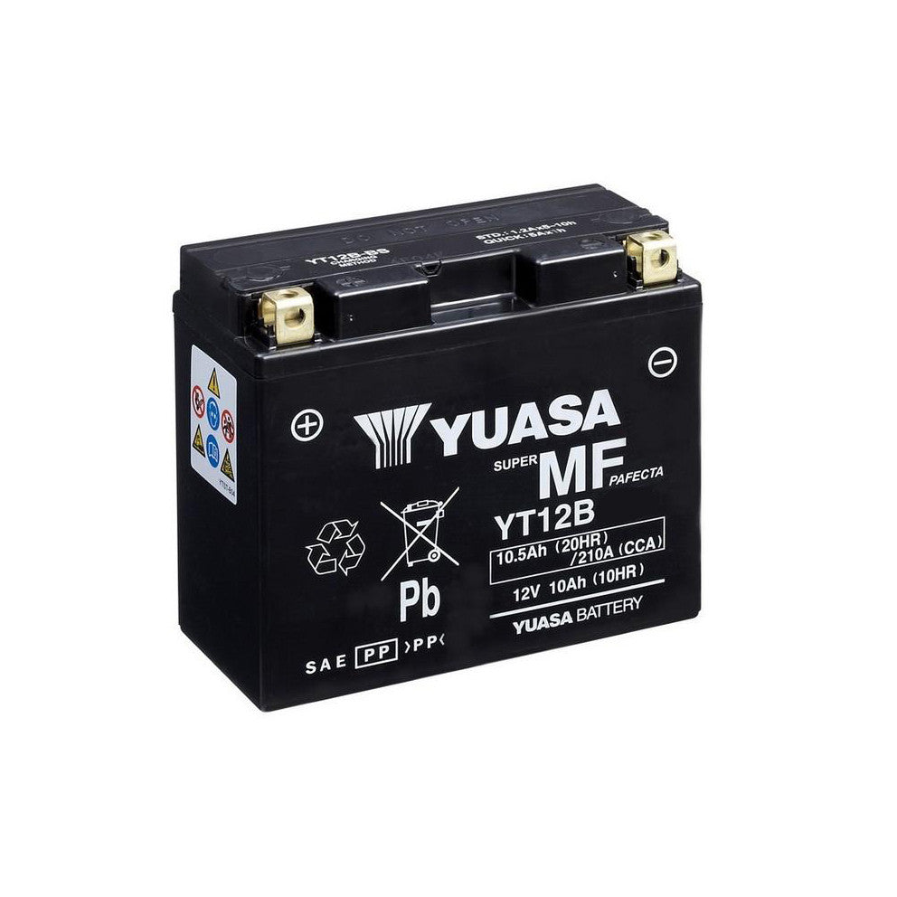 Batería Yuasa Sin Mantenimiento Wet Charge YT12B Wc