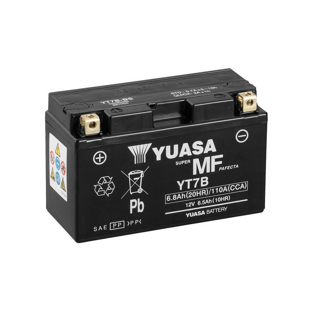 Batería Yuasa Sin Mantenimiento Wet Charge YT7B Wc