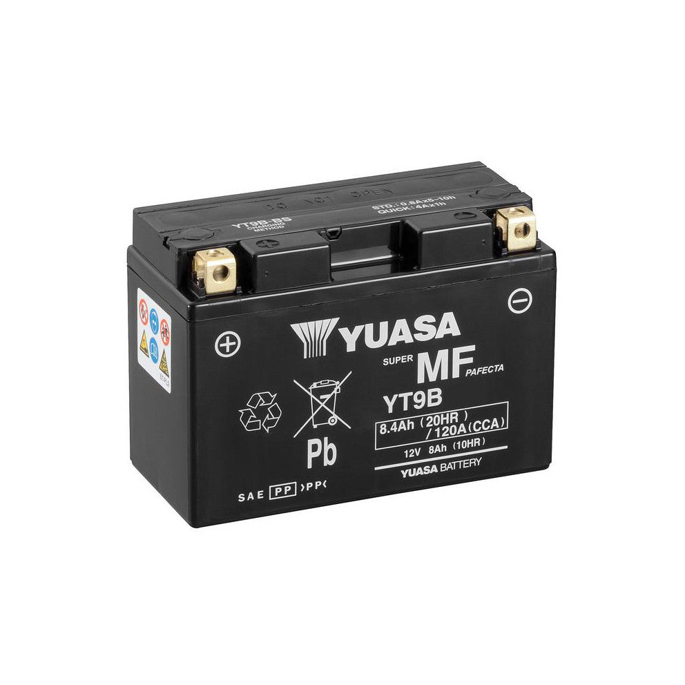 Batería Yuasa Sin Mantenimiento Wet Charge YT9B Wc