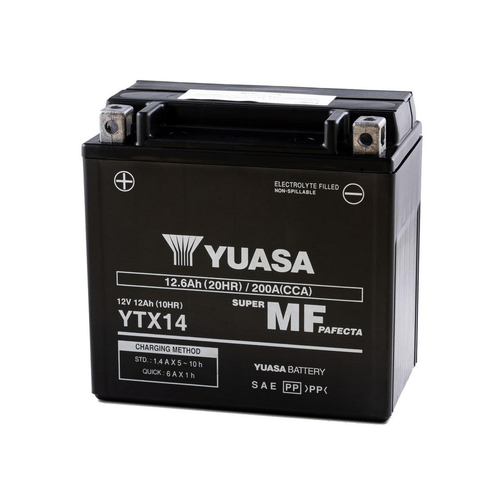 Batería Yuasa Sin Mantenimiento Wet Charge YTX14 Wc
