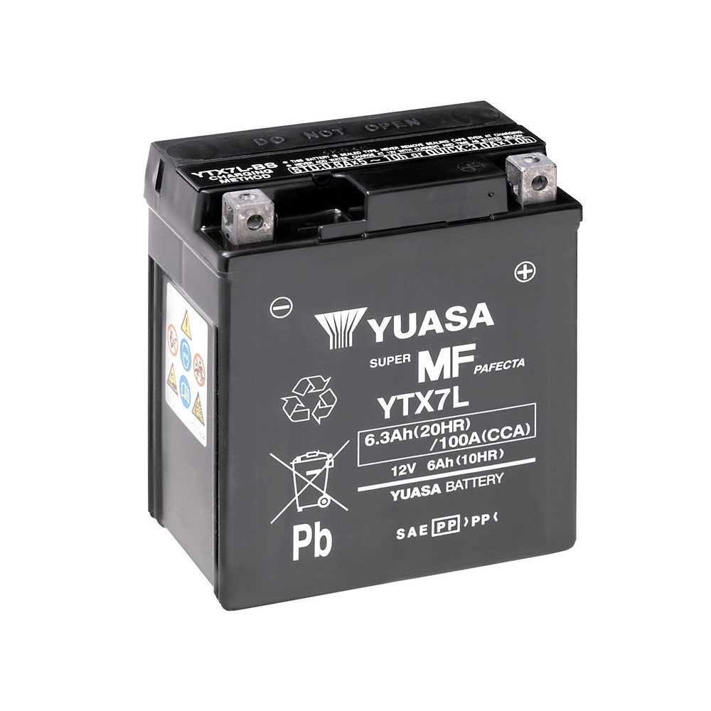 BATERÍA YUASA TIPO SIN MANTENIMIENTO WET CHARGE YTX7L WC (5)