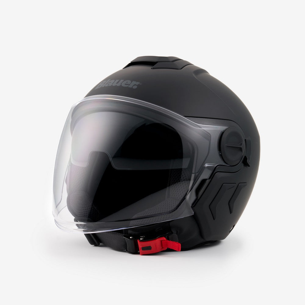 CASCO BLAUER DEMI JET DJ-01 MONOCOLOR NEGRO