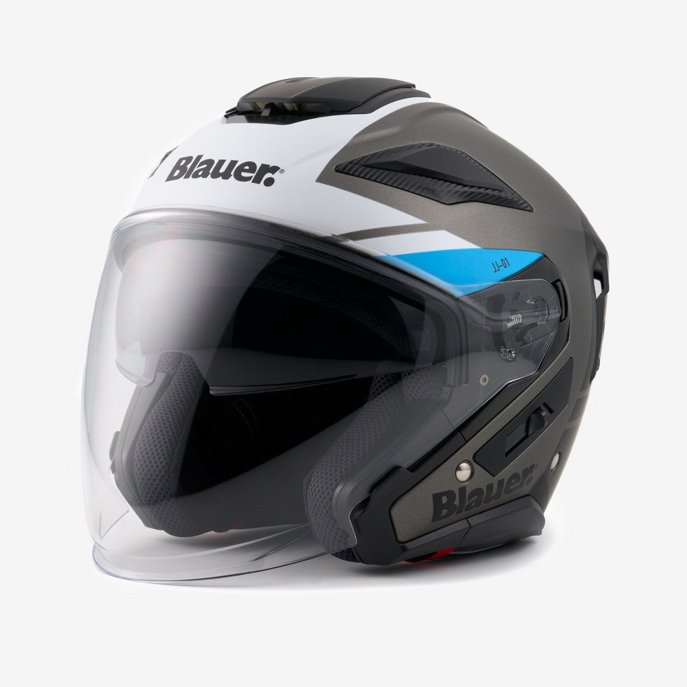 CASCO BLAUER JET JJ-01 GRIS MATE
