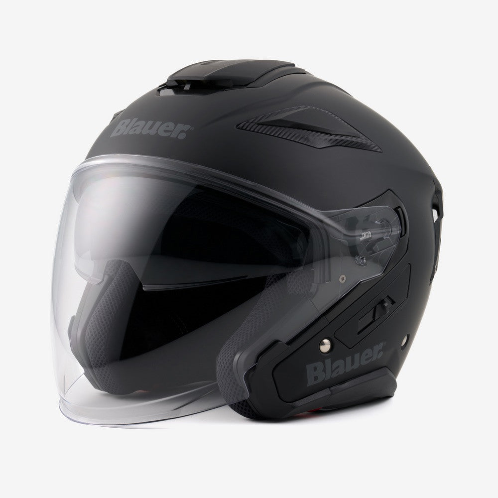 CASCO BLAUER JET JJ-01 MONOCOLOR NEGRO MATE