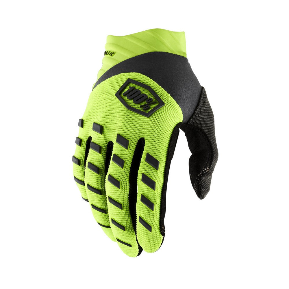 GUANTES 100% AIRMATIC AMARILLO FLUOR / NEGRO