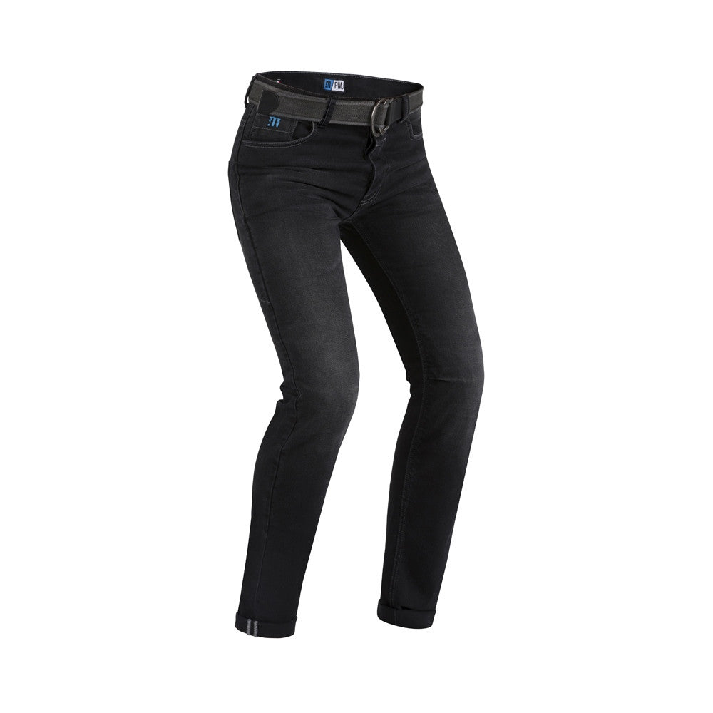 PANTALON VAQUERO PMJ CAFE RACER NEGRO